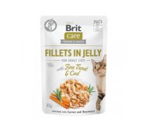 BRIT Care Fillets in Jelly - trout and cod fillets in jelly - wet cat food - 85 g