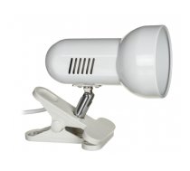 Activejet Clip-on desk lamp, white, metal, E27 thread