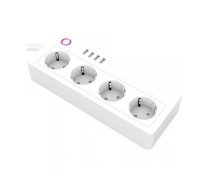 TUYA Smart Power Strip, 4 sockets + 4 USB, with switch, cord 1.8m