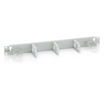 Equip 19" Rack Mount Cable Management Panel, Light Grey (RAL 7035)