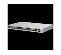 Ubiquiti USW-48 48-port, Layer 2 switch, 48 x GbE ports, 4 x 1G SFP ports, Fanless, silent cooling, ESD/EMP protection, 1.3" touchscreen LCM display, Rackmount (Kit included) USW-48-EU