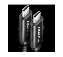 Axagon Data and charging USB4 Gen 3x2 cable length 1 m. PD 100W, 5A, 8K Full Ultra HD video. Black braided. BUCM432-CM10AB