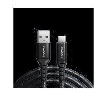 Axagon Data and charging USB 2.0 cable length 1.5 m. 3A. Black braided. BUCM-AM15AB