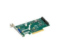 Low Profile PCIe Riser Card supports 2 M.2 Module (Retail) AOC-SLG3-2M2-O