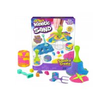 Kinetic Sand , Squish N’ Create Playset, with 13.5oz of Blue, Yellow, and Pink Play Sand, 5 Tools, Sensory Toys for Kids Ages 3 and Up