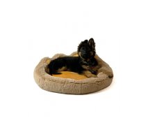 GO GIFT Dog and cat bed XL - camel - 75x75 cm