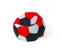 Sako bag pouffe ball white-black-red L 80 cm