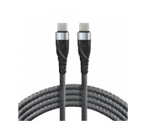 everActive USB-C PD 100cm everActive CBB-1PDG Power Delivery 3A cable with 60W fast charging support Nylon Grey