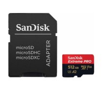 Atmiņas karte Sandisk Extreme PRO microSDXC 512GB + SD Adapter