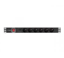 LANBERG POWER STRIP PDU RACK 19" (1U, 16A, 6X 230V PL, 2m)