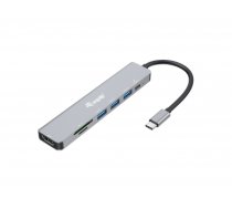 Equip USB-C 7 in 1 Multifunctional Adapter, HDMI 4K/60Hz, USB 3.2 Gen1 x 3 , TF/MICRO SD, 100W USB PD