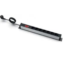 EMITERNET EmiterNet 19" 7-pole power strip with pin, ammeter, 3m cable, uni-schuko plug EM/LZ19.07F.3S.A