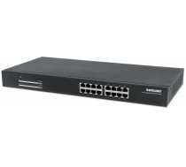 Intellinet 16-Port Gigabit Ethernet PoE+ Switch, 16 x PoE ports, IEEE 802.3at/af Power-over-Ethernet (PoE+/PoE), Endspan, Rackmount