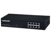 Intellinet 8-Port Fast Ethernet PoE+ Switch, 8 x PoE ports, IEEE 802.3at/af Power-over-Ethernet (PoE+/PoE), Endspan, Desktop (Euro 2-pin plug)