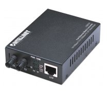 Intellinet Fast Ethernet Media Converter, 10/100Base-Tx to 100Base-Fx (ST) Multi-Mode, 2 km (1.24 mi) (Euro 2-pin plug)