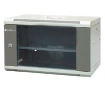 EMITERNET Separate hanging cabinet 19" 6U, sheet metal/glass doors, 600×450×370mm width/depth/height EM/AP6406