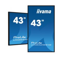 iiyama LH4375UHS-B1AG Signage Display 108 cm (42.5") LCD 500 cd/m² 4K Ultra HD Built-in processor Android 8.0 18/7