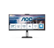 AOC V5 CU34V5CW/BK LED display 86.4 cm (34") 3440 x 1440 pixels Wide Quad HD Black