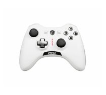 MSI FORCE GC20 V2 WHITE Gaming Controller 'PC and Android ready, Wired, adjustable D-Pad cover, Dual vibration motors, Ergonomic design, detachable cables'