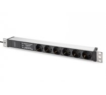 PDU Power Strip 19" Rack, 6x unischuko, 2.0m, 1x unischuko plug, 16A, tooth surge+filter