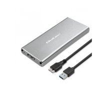 Qoltec 51833 Enclosure | M.2 SSD drive | SATA | NGFF| USB 3.0 | Super speed 5GB/s | 2TB | Silver
