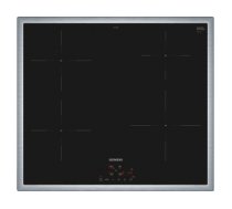 Siemens iQ100 EH645BEB6E hob Black, Stainless steel Built-in 60 cm Zone induction hob 4 zone(s)