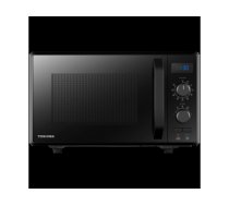 3-in-1 Microwave Oven with Grill and Combination Hob, 23 Litres, Rotating Plate with Storage, Timer, Built-in LED Lights, 900 W, Grill 1050 W, Pizza Programme, Black MW2-AG23P(BK)