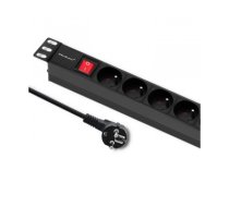 Qoltec 19" RACK PDU | 1U | 16A | 8xFRENCH | 2m