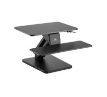 Maclean Desktop Stand for Keyboard, Monitor or Laptop, Gas Spring, Standing Up, Black, MC-882