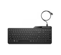 HP 405 Backlit USB-C Wired 24/7 Keyboard, Spill Resistant, Sanitizable, Programmable, Adjustable Tilt and LED brightness - Black - US ENG 7N7C1AA#ABB