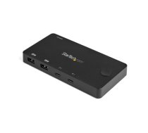 StarTech.com 2 Port USB C KVM Switch - 4K 60Hz HDMI - Compact Dual Port UHD USB Type C Desktop Mini KVM Switch with USB C Cables - Bus Powered - MacBook iPad Pro ThinkPad IdeaPad EliteBook