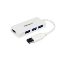 WHITE 4 PORT MINI USB 3.0 HUB/.