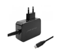 Qoltec 52386 GaN POWER PRO charger | 1xUSB-C | 65W | 5-20V | 3-3.25A | Black