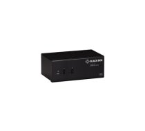 BLACK BOX KVM SWITCH - 2-PORT, DUAL-MONITOR, HDMI 2.0, 4K 60HZ, USB 3.0 HUB, AUDIO KV6222H