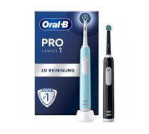 Oral-B | Electric Toothbrush, Duo pack | Pro Series 1 | Rechargeable | For adults | Number of brush heads included 2 | Number of teeth brushing modes 3 | Blue/Black