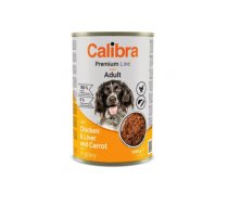 CALIBRA Premium Line Adult Chicken with liver and carrot - wet dog food - 1240g