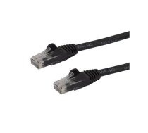 StarTech.com 15m CAT6 Ethernet Cable - Black CAT 6 Gigabit Ethernet Wire -650MHz 100W PoE RJ45 UTP Network/Patch Cord Snagless w/Strain Relief Fluke Tested/Wiring is UL Certified/TIA