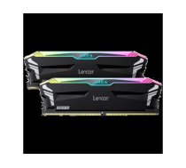 Lexar 32GB Kit (2x16GB) Ares DDR5 6000 CL30 1.35V Memory with heatsink and RGB lighting,Dual pack, Black Color, EAN: 843367132096 LD5BU016G-R6000GDLA