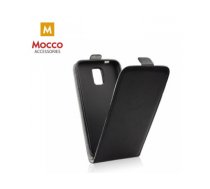 Mocco Kabura Rubber Case Vertikāli Atverams Premium Eco ādas Maks Telefonam Huawei Mate 20 Lite Melns