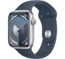 Apple Watch Series 9 45mm Silver Aluminium/ Storm Blue Sport Band - M/ L viedā aproce