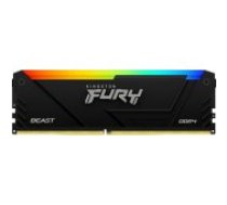 Kingston Fury Beast RGB Black 16GB DDR4 3200MHz 288-Pin DIMM KF432C16BB2A/ 16 operatīvā atmiņa
