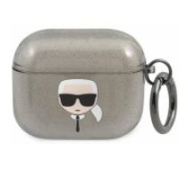 Karl Lagerfeld "KLAPUKHGK Karl®s Head Case for AirPods Pro" Black Glitter Aksesuārs austiņām