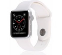 Apple Watch Series 3 38mm Silver Case / White Band viedā aproce