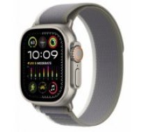 Apple Watch Ultra 2 49mm Titanium Case with Green/ Grey Trail Loop - M/ L viedā aproce