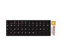 Mocco Keyboard stickers waterproof Black/ Red ENG / EE uzlīmes klaviatūrai