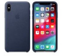 Apple "iPhone XS Max Leather Case MRWU2ZM/ A" Midnight Blue maciņš