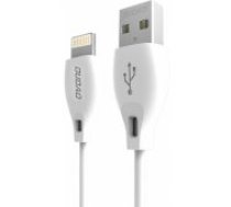 Dudao L4L USB to Lightning data charging cable 2.4A 1m White vads