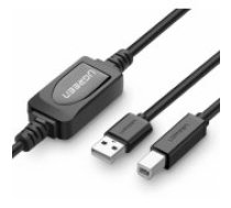 Ugreen US122 Active Printer Cable USB 2.0 A-B 10m Black aksesuārs