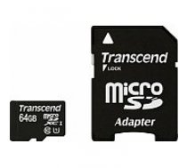 Transcend 64GB MicroSDXC Class 10 UHS-1 TS64GUSDU1 atmiņas karte