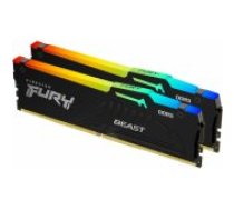 Kingston Fury Beast RGB Black 2x32GB DDR5 5600MHz DIMM KF556C40BBAK2-64 operatīvā atmiņa